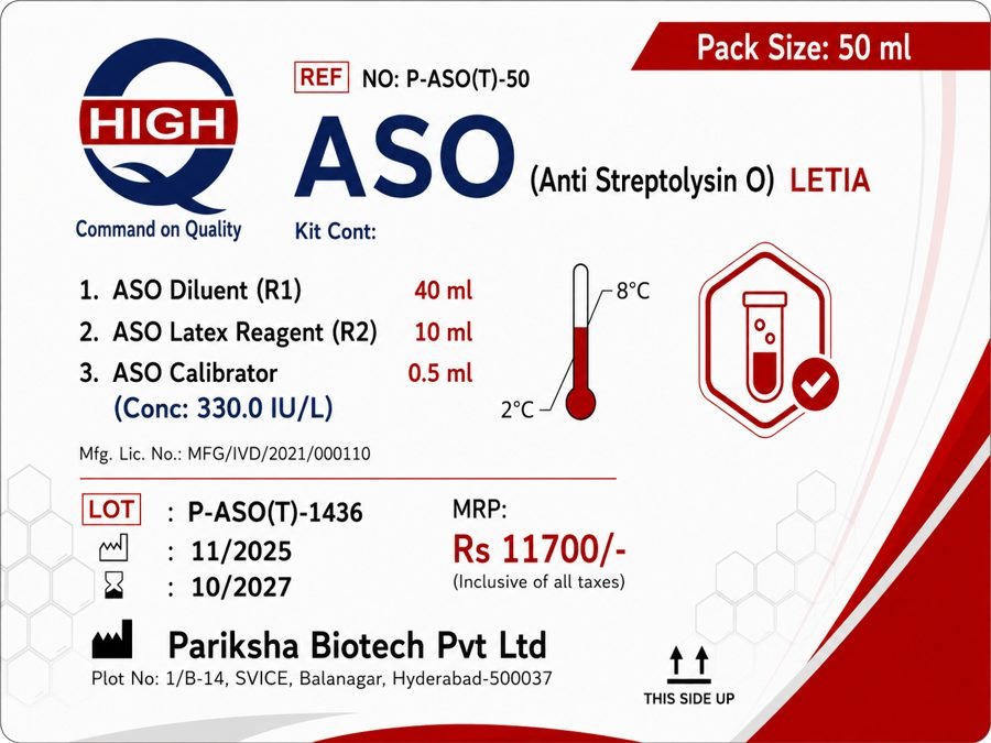 ASO (Anti Streptolysin O) Kit - P-ASO(T)-50