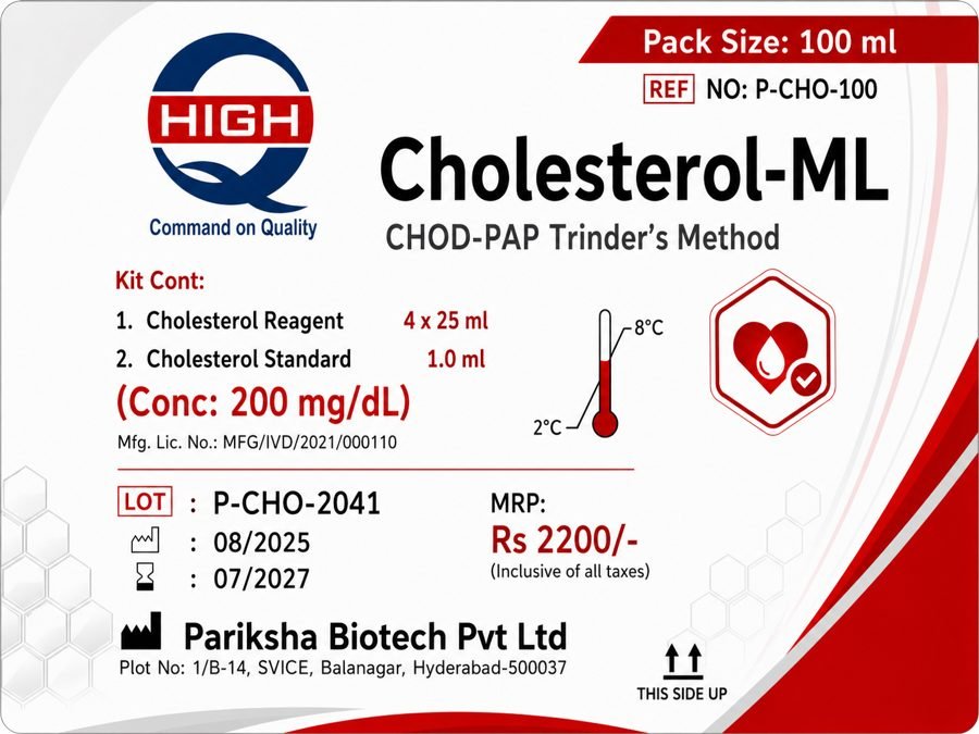 Cholesterol-ML Kit - P-CHO-100