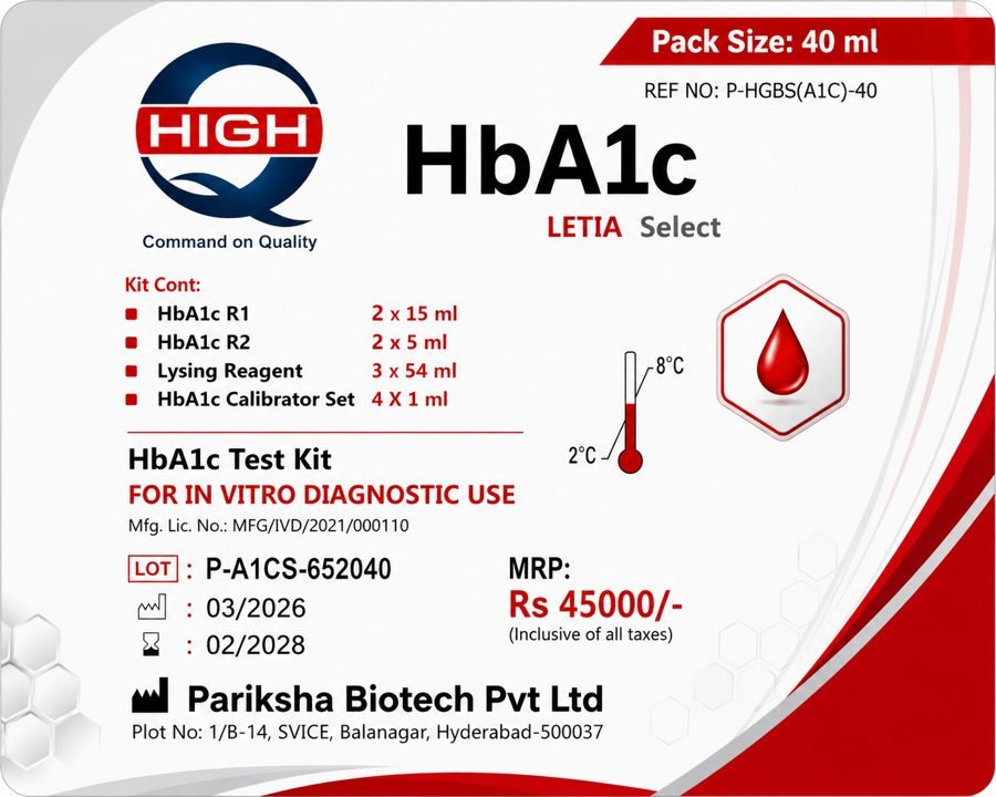 HbA1c Test Kit - P-HGBS(A1C)-40