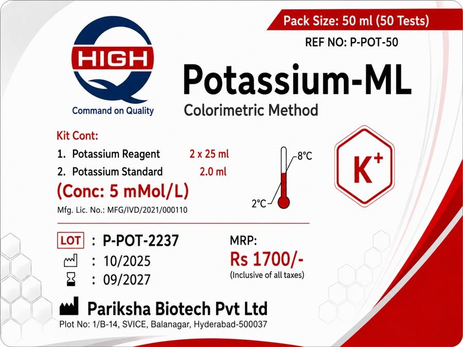 Potassium-ML Kit - P-POT-50
