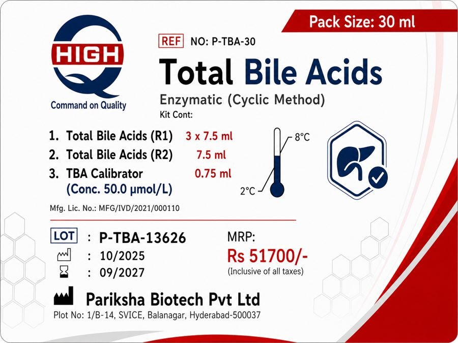 Total Bile Acids Kit - P-TBA-30