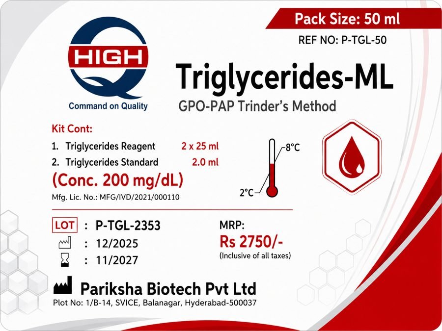 Triglycerides-ML Kit - P-TGL-50