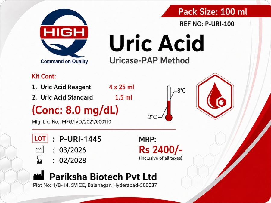 Uric Acid Kit - P-URI-100